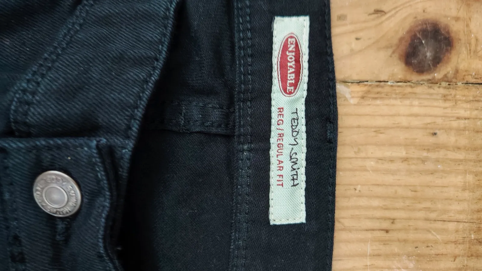 Jean droit noir Teddy Smith coupe régulière – Teddy Smith – taille 38 4