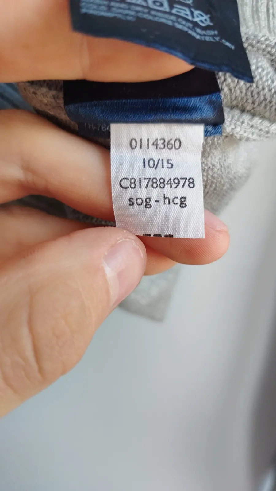 Pull col montant zippé Tommy Hilfiger gris – Tommy Hilfiger – taille XS 7