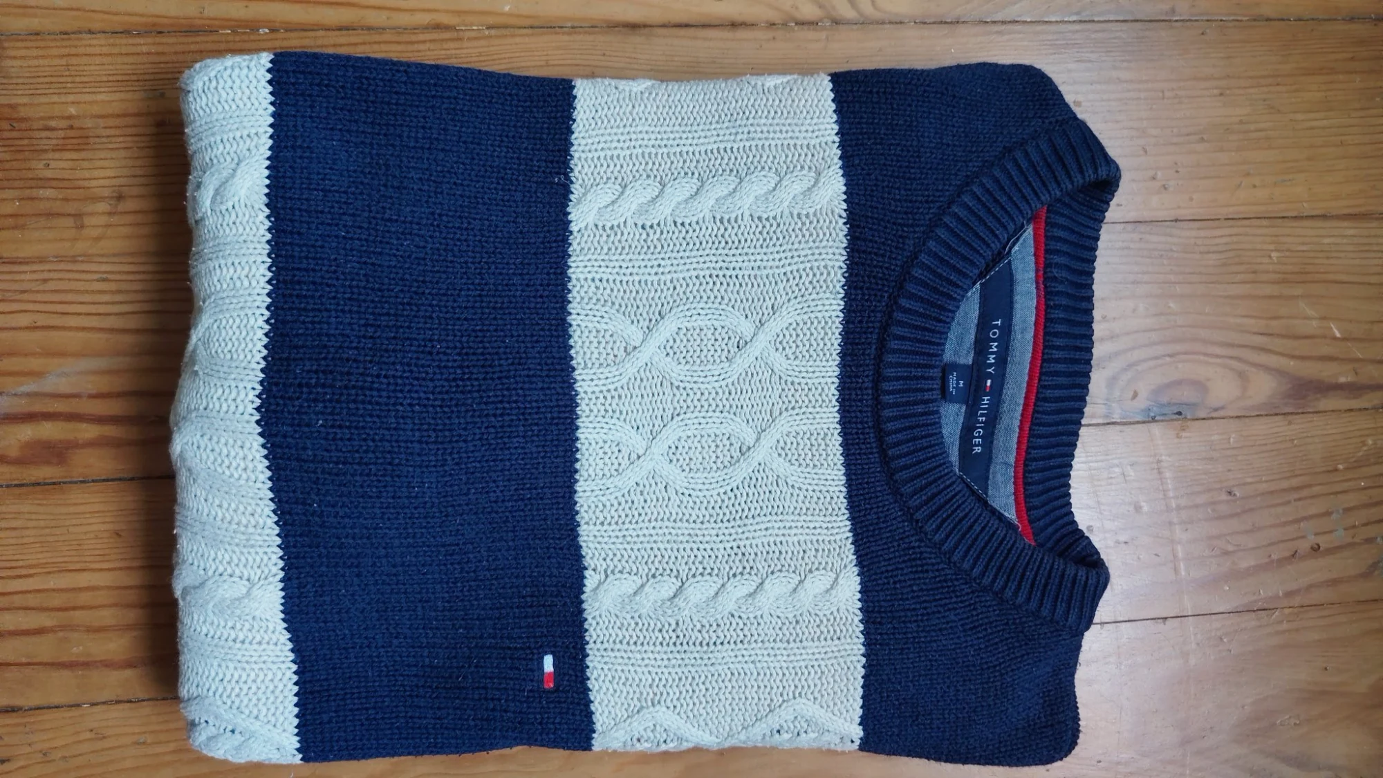 Pull à rayures torsadé Tommy Hilfiger