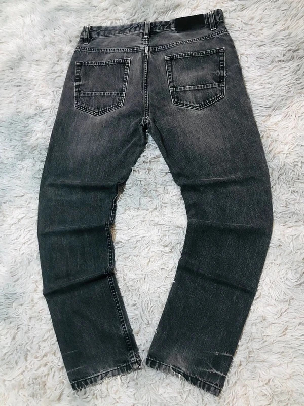 Pull&Bear Button Fly Jeans Black Washed Denim Y2K Streetwear Oldmoney Casual Vintage - Size 42 EU – Pull & Bear – taille W26 | FR 36 3