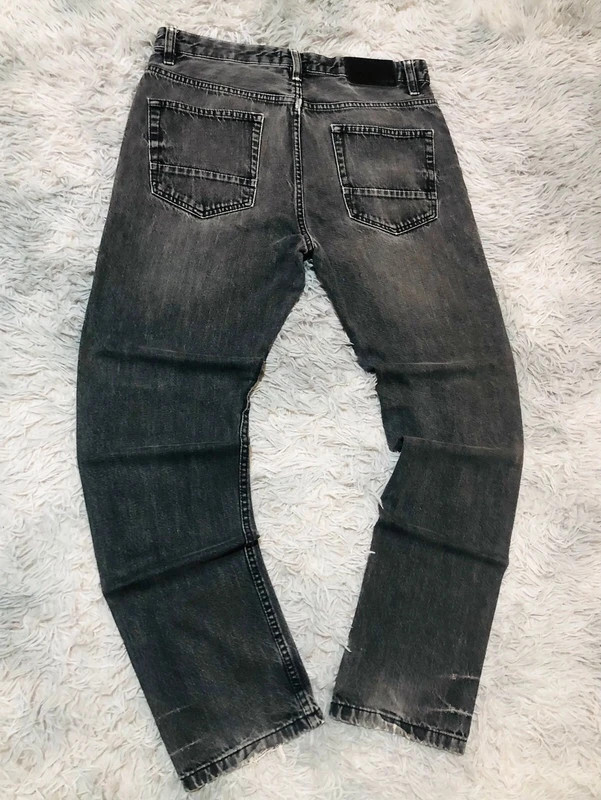 Pull&Bear Button Fly Jeans Black Washed Denim Y2K Streetwear Oldmoney Casual Vintage - Size 42 EU – Pull & Bear – taille W26 | FR 36 2