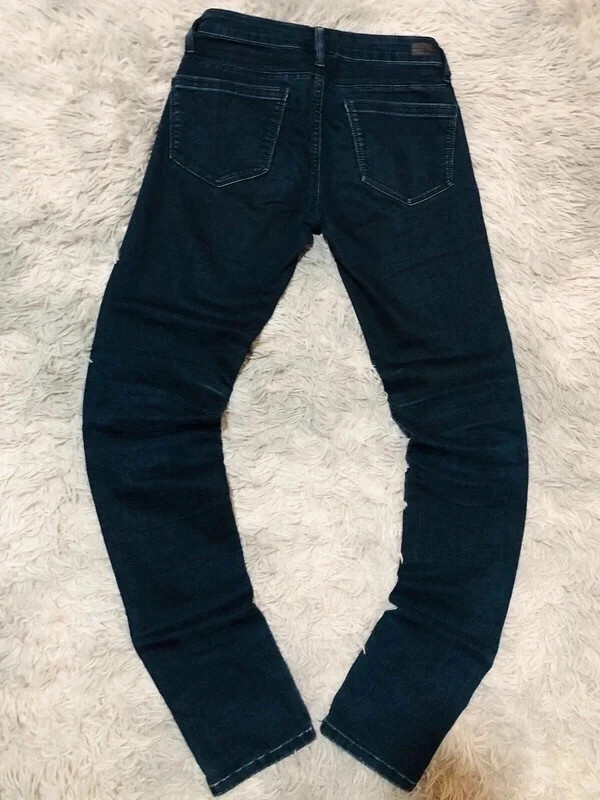 Tommy Hilfiger Denim Nirvana Skinny Jeans Dark Blue Moto Biker Knee Y2K Streetwear Vintage - Size S – Tommy Hilfiger – taille S / 36 / 8 2