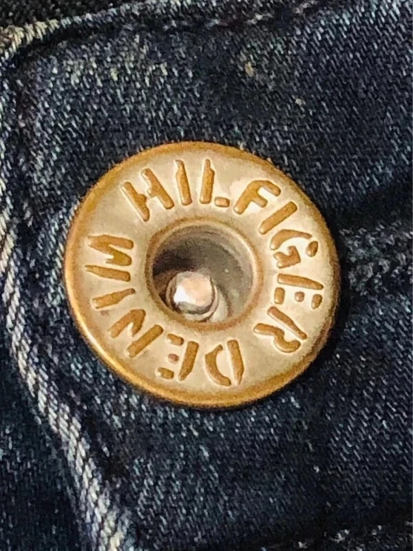 Tommy Hilfiger Denim Nirvana Skinny Jeans Dark Blue Moto Biker Knee Y2K Streetwear Vintage - Size S – Tommy Hilfiger – taille S / 36 / 8 4