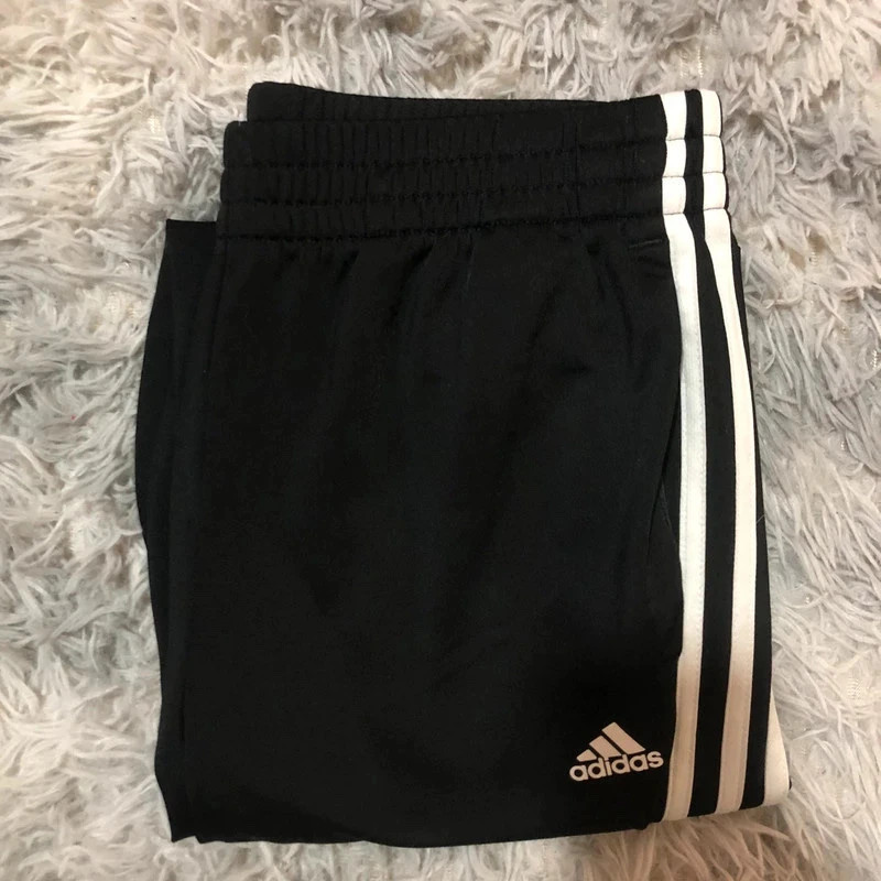 Adidas Joggers Tracksuit 3 Stripes Track Pants Black Y2K Sporty Classic Small Logo 2018 - Size S – adidas – taille S 4