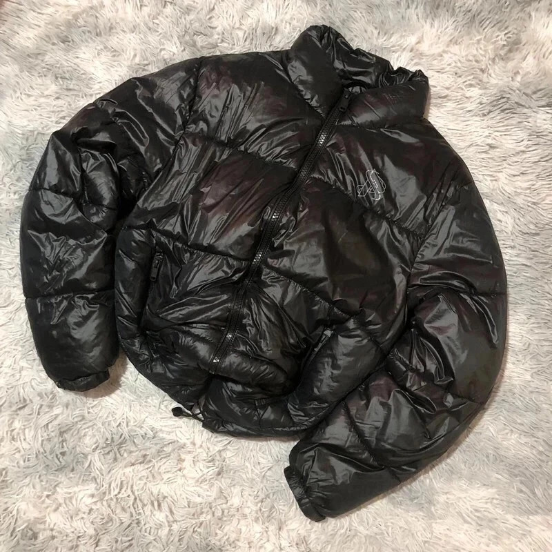 Springfield x Pedri Puffer Black Shiny Full Zip Y2K Streetwear Oversize Winter Outdoor - Size S – Springfield – taille S / 36 / 8 3
