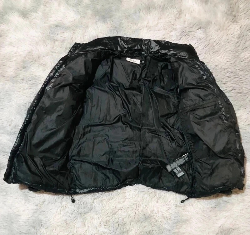 Springfield x Pedri Puffer Black Shiny Full Zip Y2K Streetwear Oversize Winter Outdoor - Size S – Springfield – taille S / 36 / 8 5