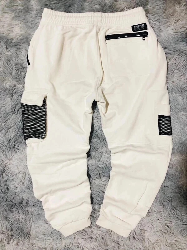 Bershka Cargo Joggers Cream Utility Y2K Modern Tech Streetwear - Size M – Bershka – taille M 2