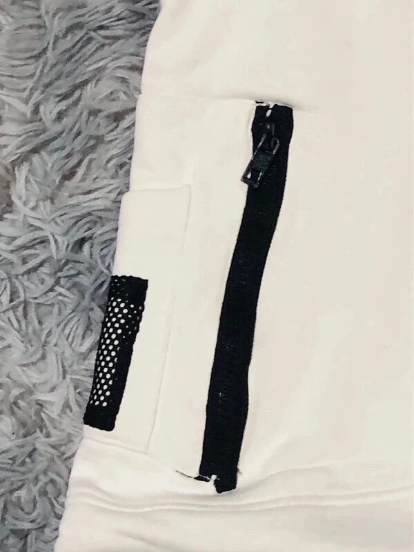 Bershka Cargo Joggers Cream Utility Y2K Modern Tech Streetwear - Size M – Bershka – taille M 4