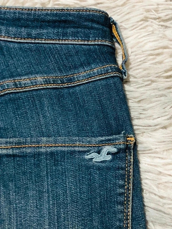 Hollister Ultra High Rise Jean Leggings Dark Blue Stretch Y2K Teen Casual Seagul Logo - Size XS – Hollister – taille XS / 34 / 6 5
