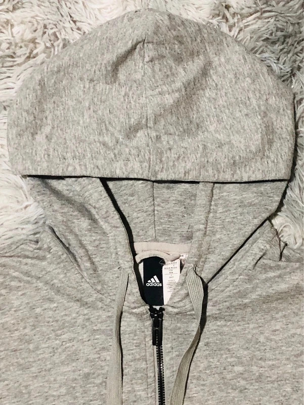 Adidas Hoodie Full Zip Grey Pink Colorblock Streetwear Sportswear Casual Training 2018 - Size M – adidas – taille M / 38 / 10 4
