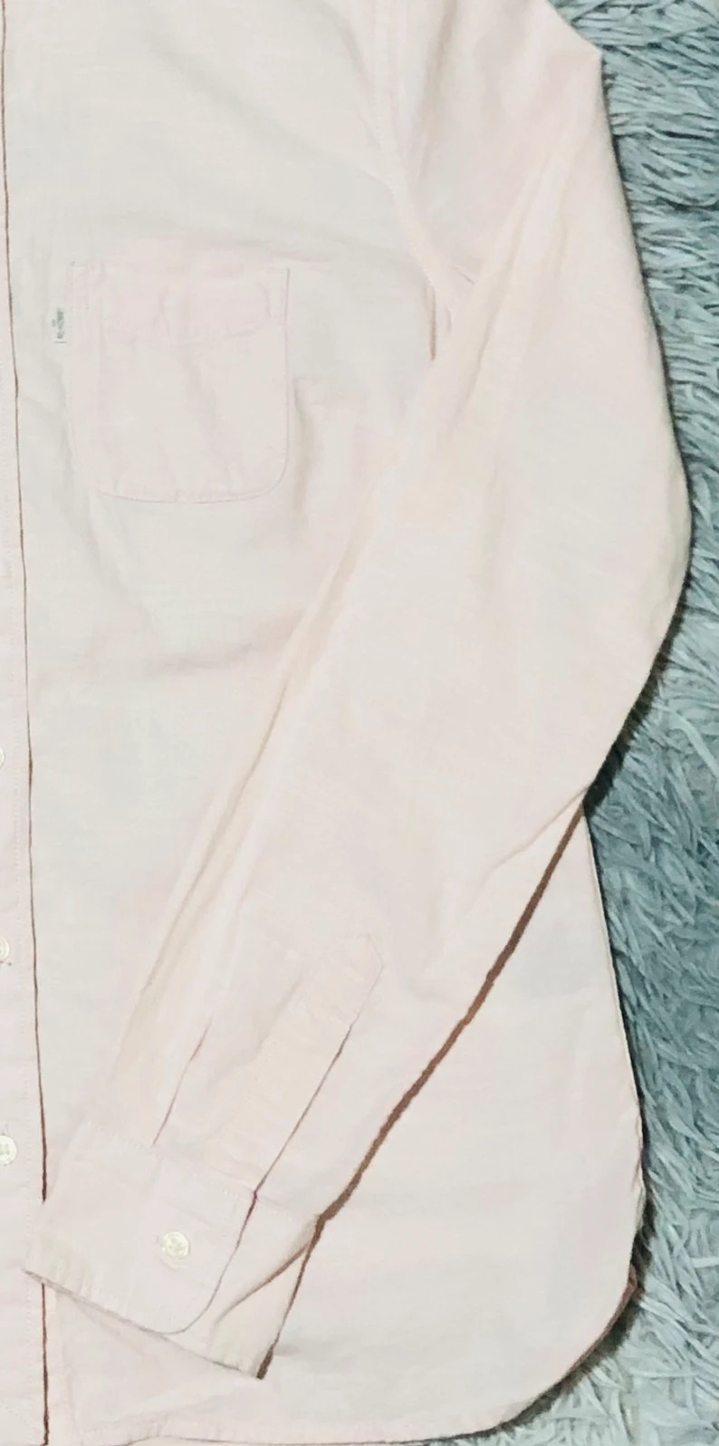 Levi's Shirt Light Pink 100% Cotton Long Sleeve Button Front Chest Pocket White Tab Casual - Size XS – Levi's – taille XS / 34 / 6 3