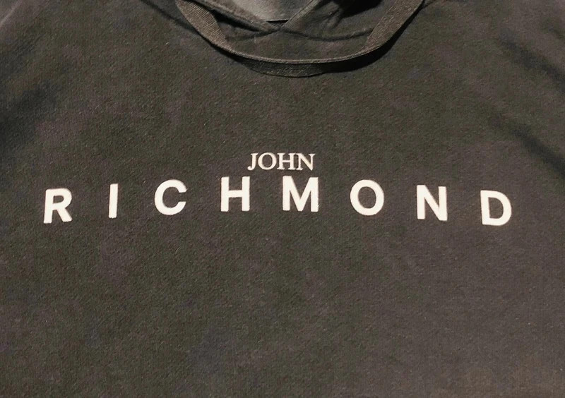John Richmond Logo Hoodie Black French Terry Punk Rock Streetwear Designer Luxury 2020 - Size M – John Richmond – taille M 4