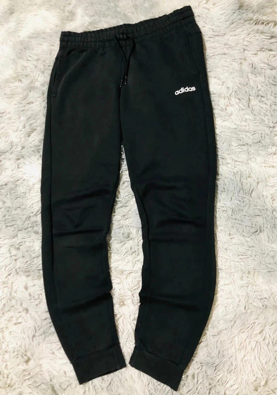 Adidas Essentials Fleece Joggers Black Tapered Sportswear Streetwear Training Running 2020 - Size S – adidas – taille S 3