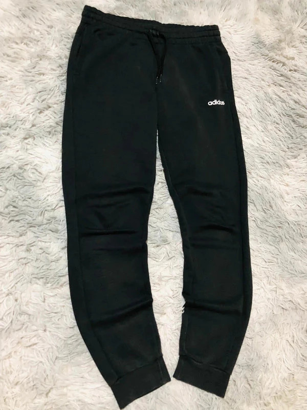 Adidas Essentials Fleece Joggers Black Tapered Sportswear Streetwear Training Running 2020 - Size S – adidas – taille S 2