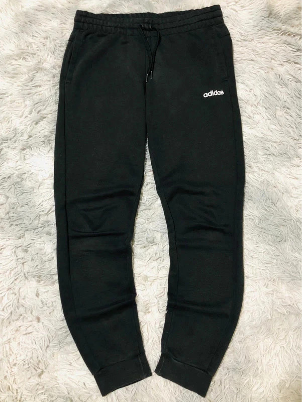 Adidas Essentials Fleece Joggers Black Tapered Sportswear Streetwear Training Running 2020 - Size S