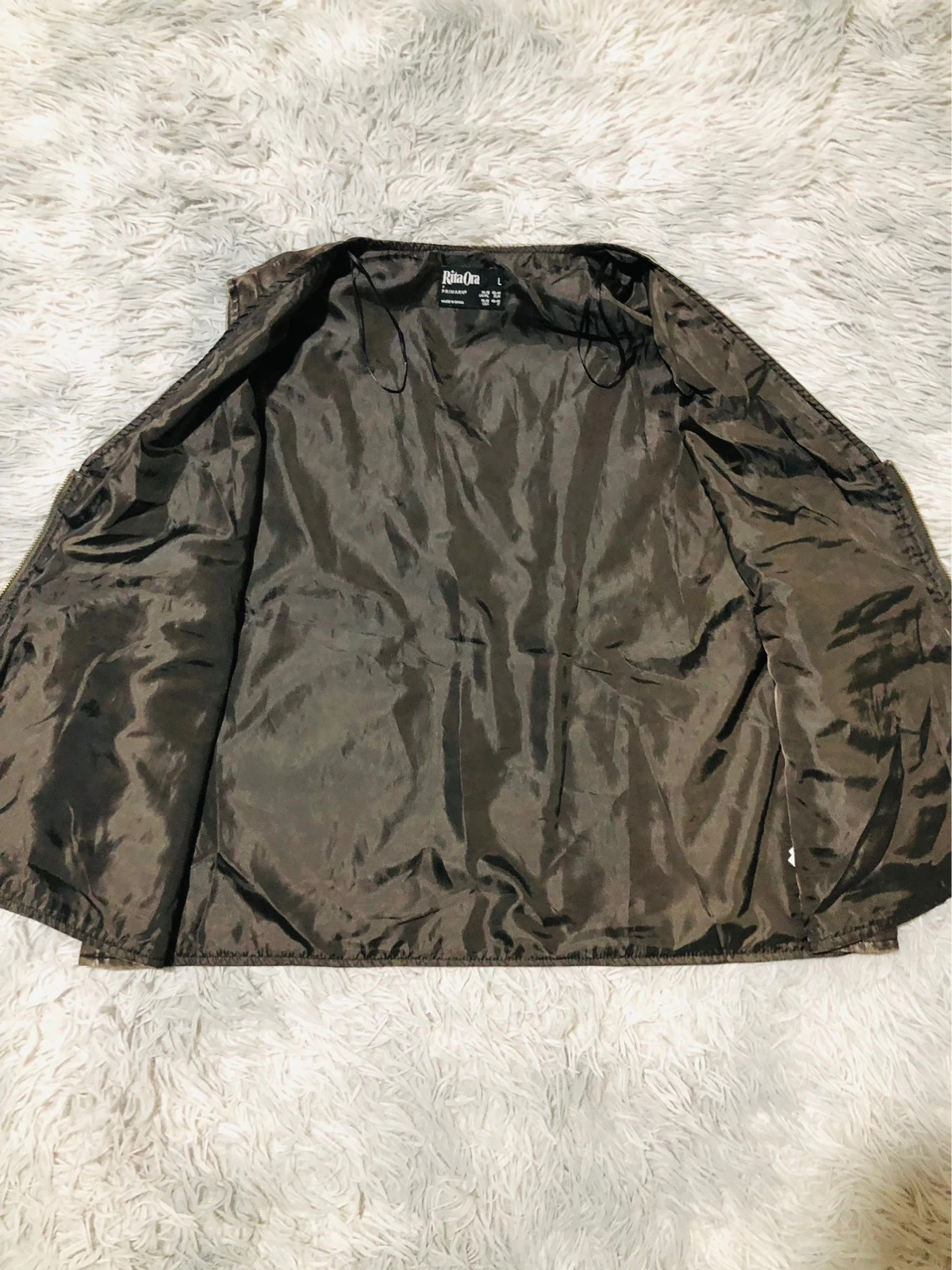 Rita Ora Primark Faux Leather Vest Brown Zip Front Cargo Pockets Sleeveless Biker Y2K - Size L 42-44 – Vintage Dressing – taille L / 40 / 12 5