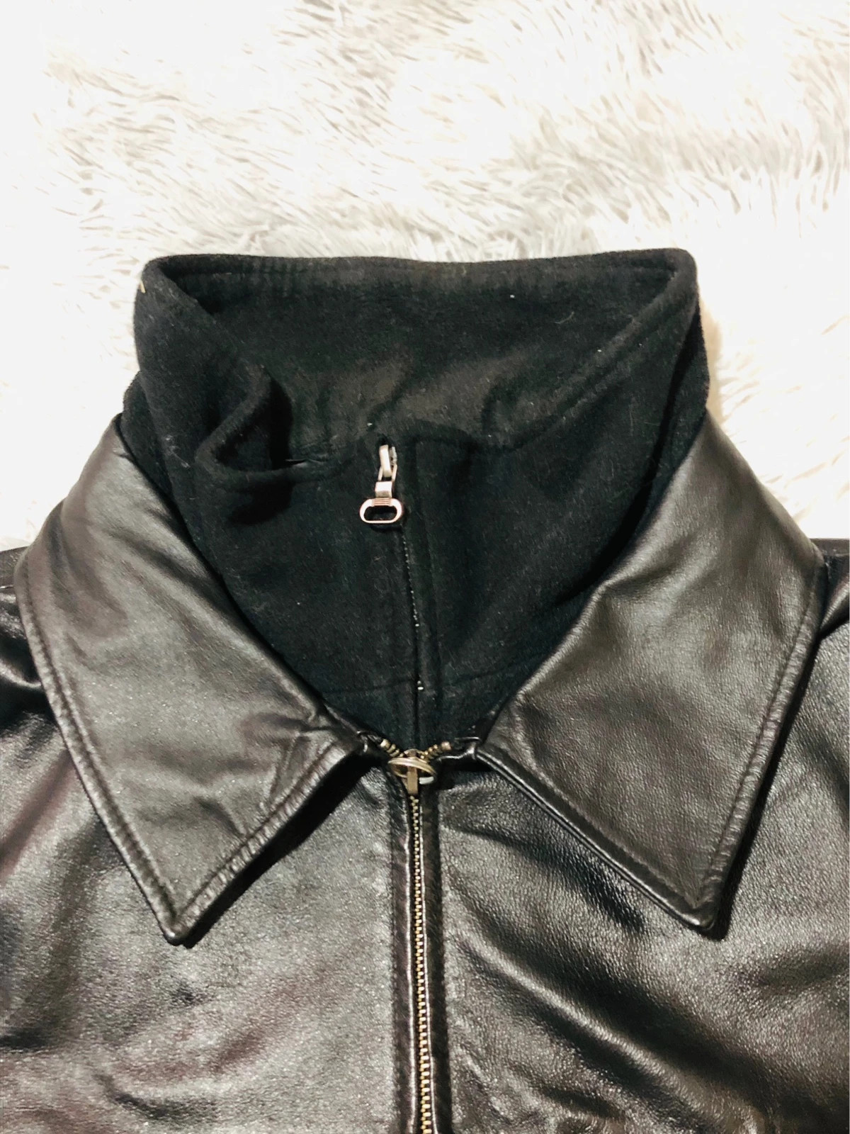 ARMA Genuine Pig Leather Jacket Black Zip Front Removable Inner Collar Chest Pocket - Size XXL EU 56 – Vintage Dressing – taille XXL 4