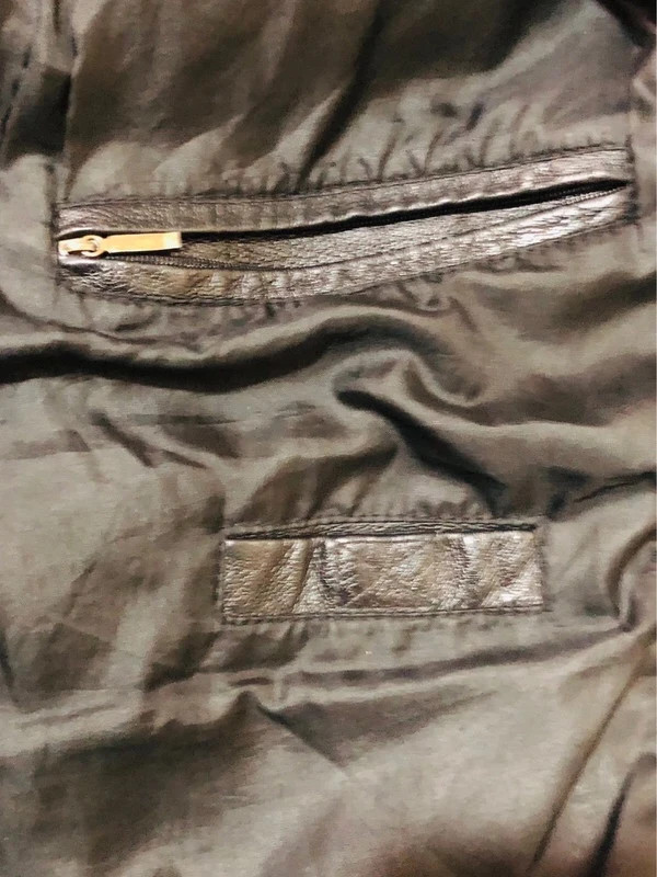 Henry Morell Real Leather Jacket Black Full Zip Shirt Collar Zipped Chest Pockets Biker - Size XL 54 – Vintage Dressing – taille XL 5