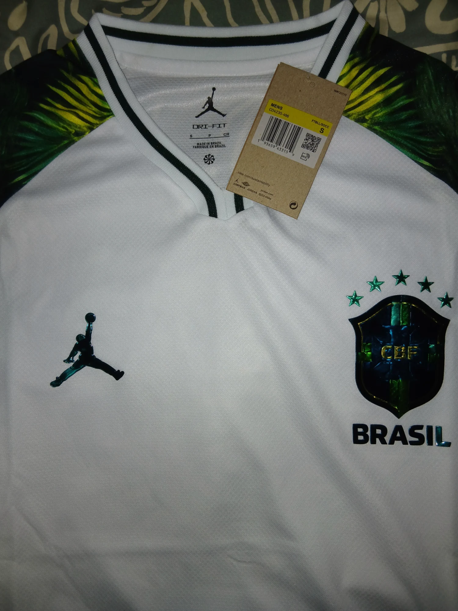 Maillot Jordan Brésil Dri-FIT Blanc Taille S