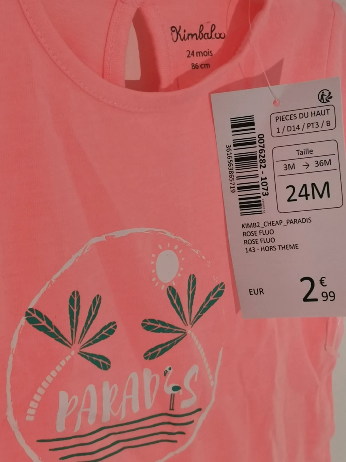 Tee shirt neuf – Kimbaloo – taille 18-24 mois / 86 cm 2