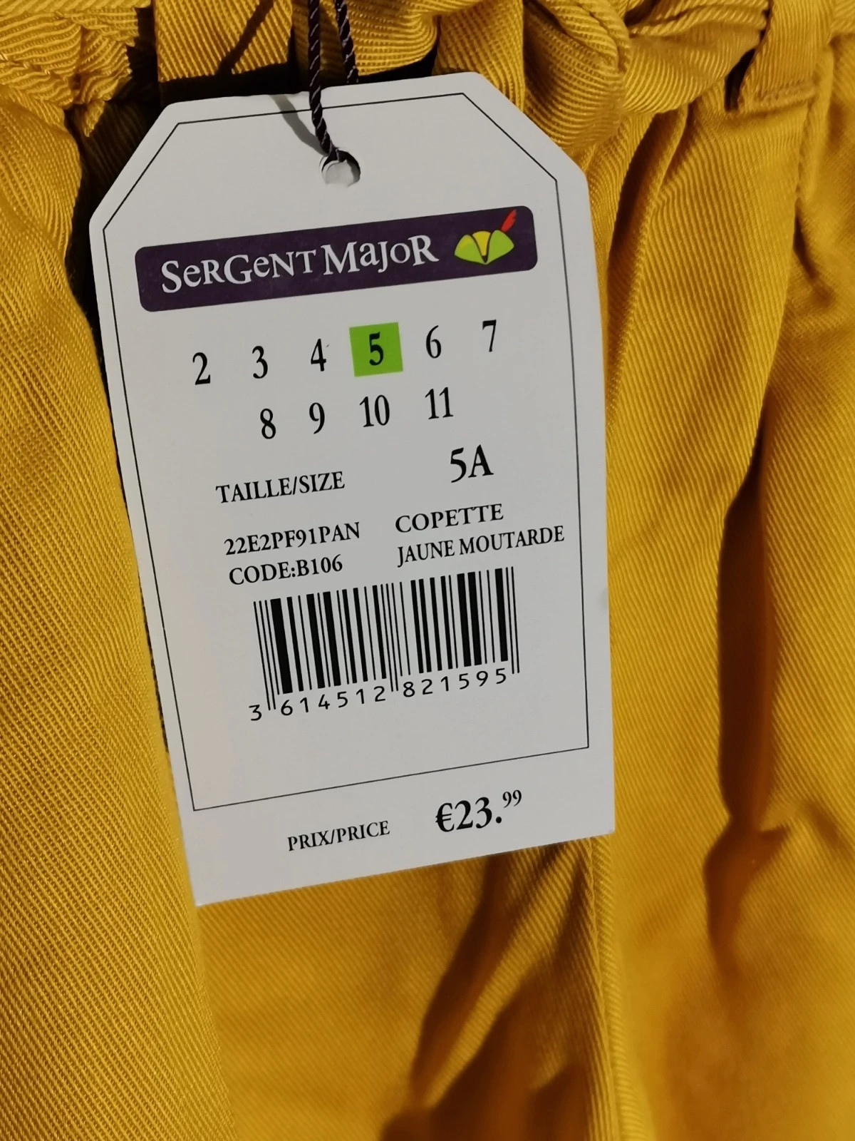 Pantalon été sergent major – Sergent Major – taille 5 ans / 110 cm 3
