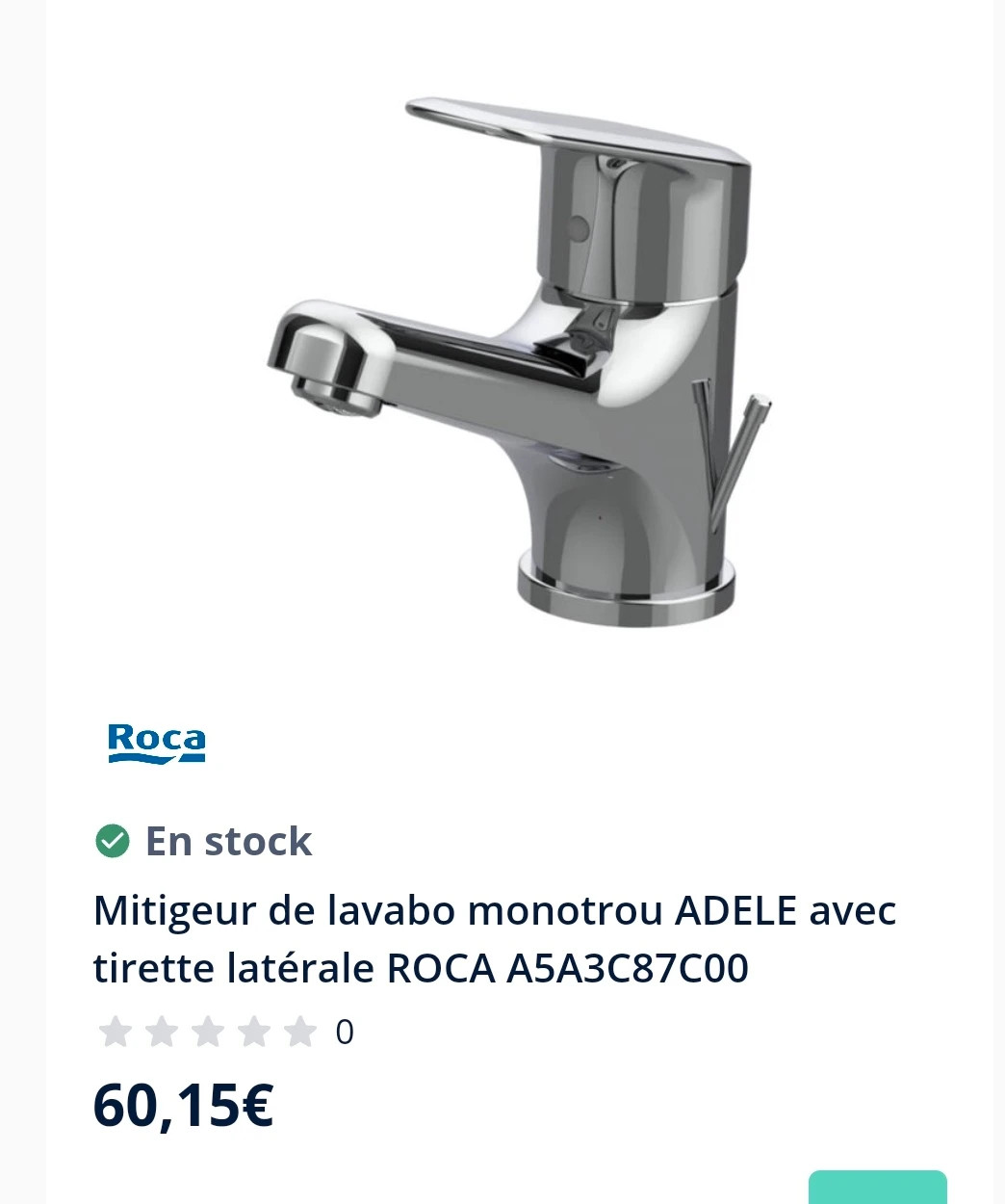 Robinet mitigeur lavabo – Roca 2