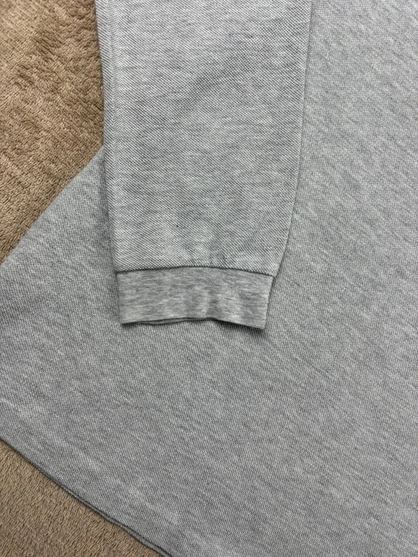 Polo manches longues Lacoste gris chiné en coton piqué – 16 ans (164 cm) / XS – Lacoste – taille XS 3