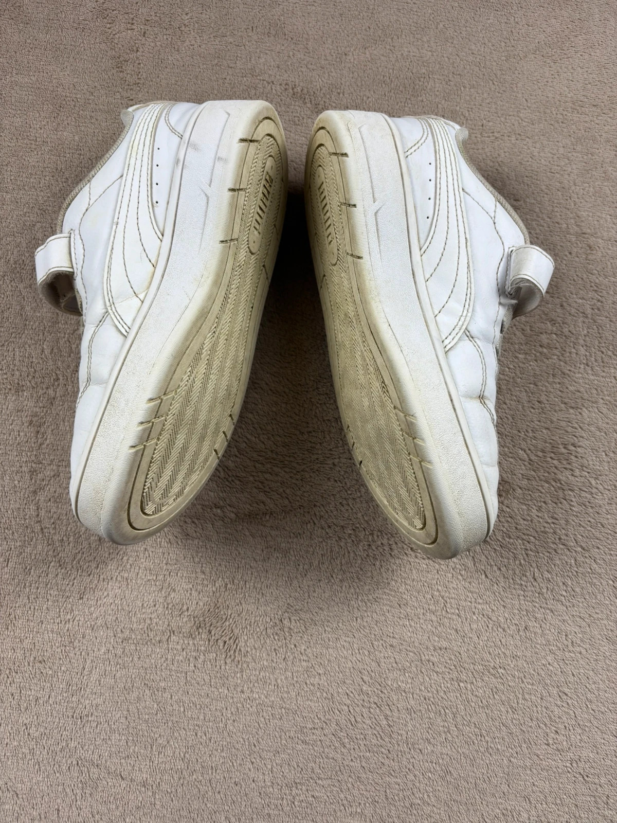 Baskets Puma blanches à scratch & lacets – Pointure 33 (20 cm) – Puma – taille 33 5