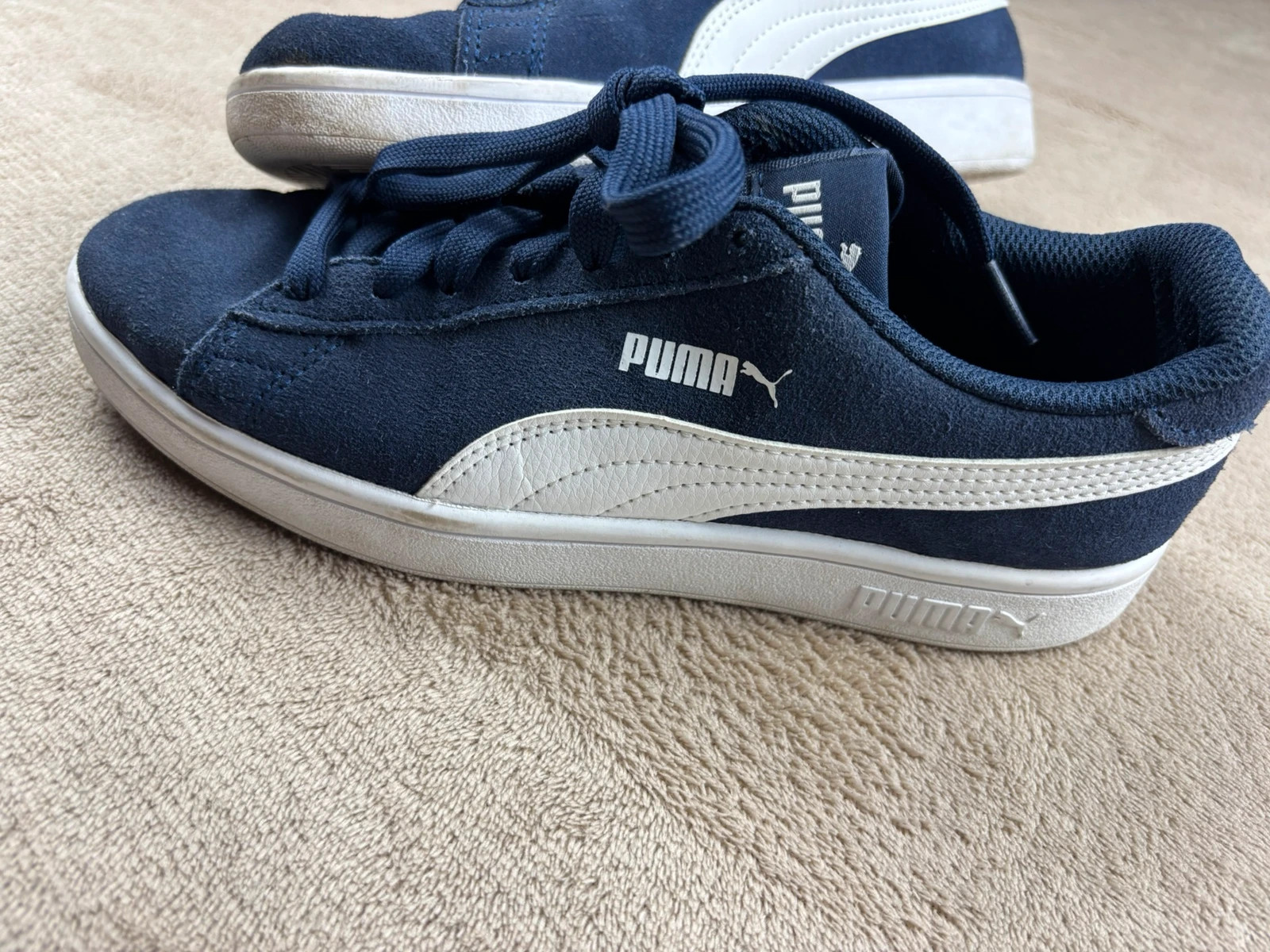 Baskets Puma Smash v2 en daim bleu marine – Pointure 37 (Avec boîte d'origine) – Puma – taille 37 2