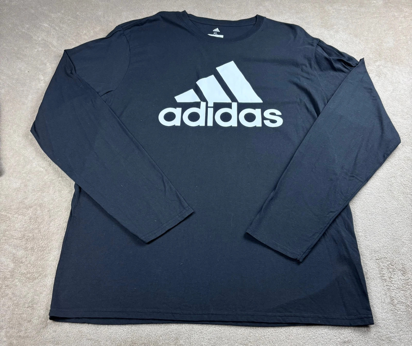 T-shirt manches longues Adidas Golf noir grand logo - Homme Taille XL