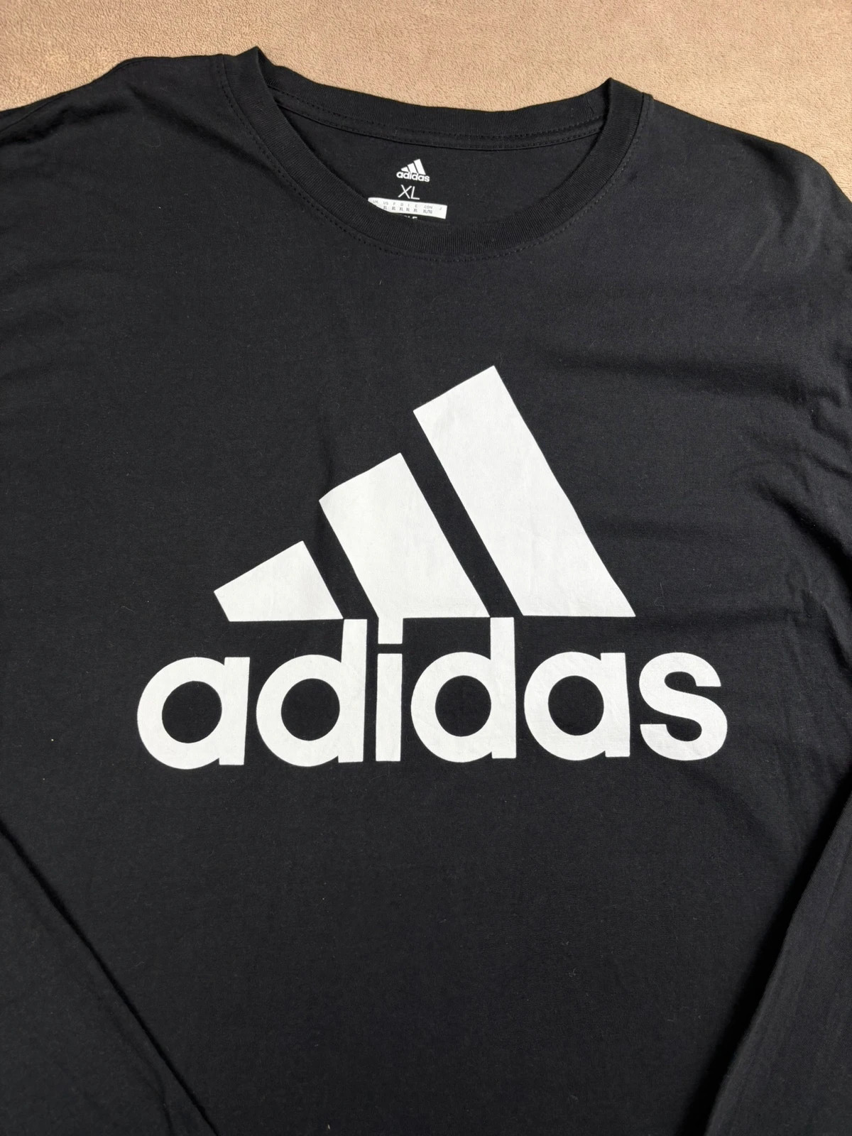 T-shirt manches longues Adidas Golf noir grand logo - Homme Taille XL – adidas – taille XL 3