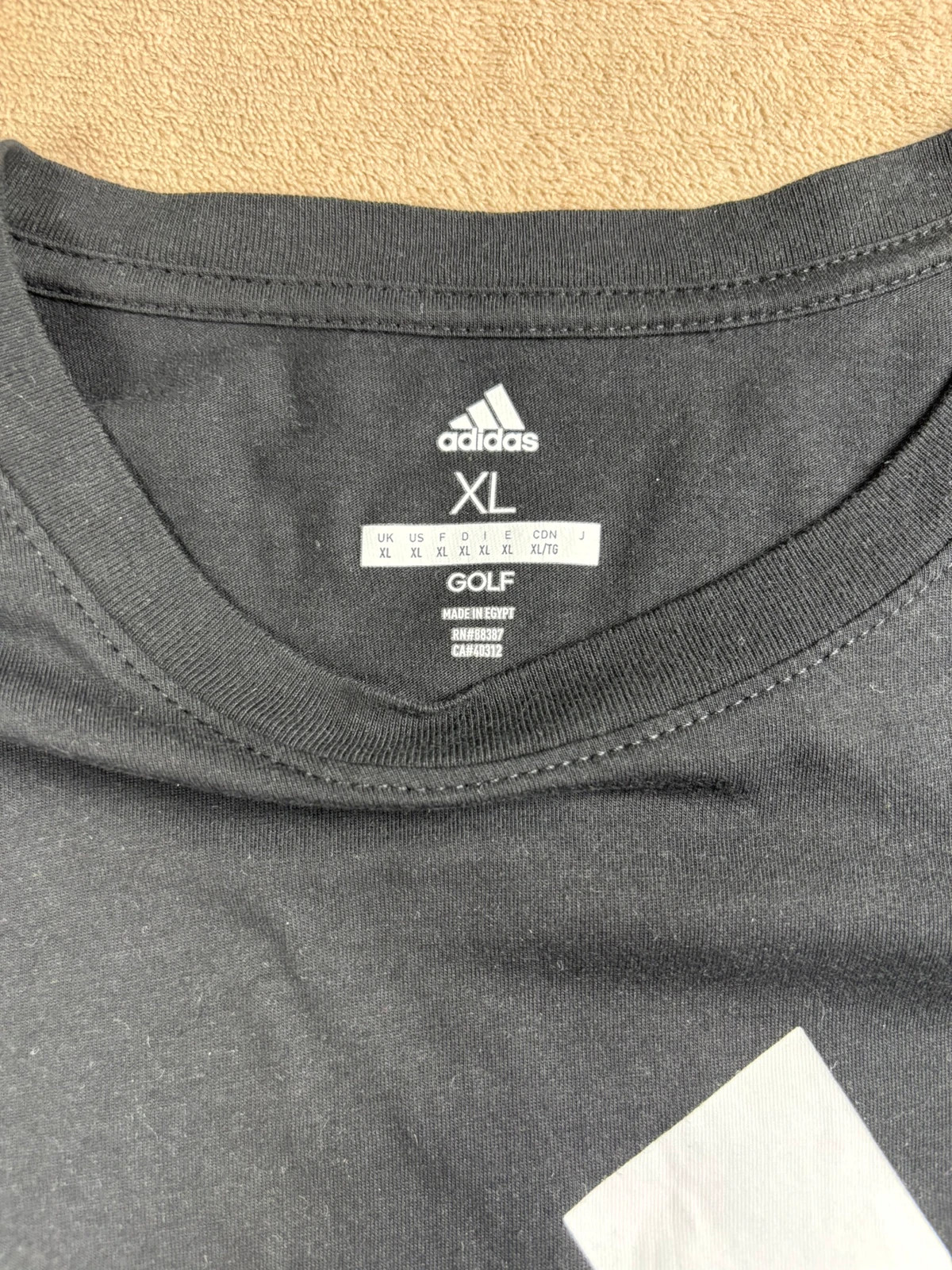 T-shirt manches longues Adidas Golf noir grand logo - Homme Taille XL – adidas – taille XL 4