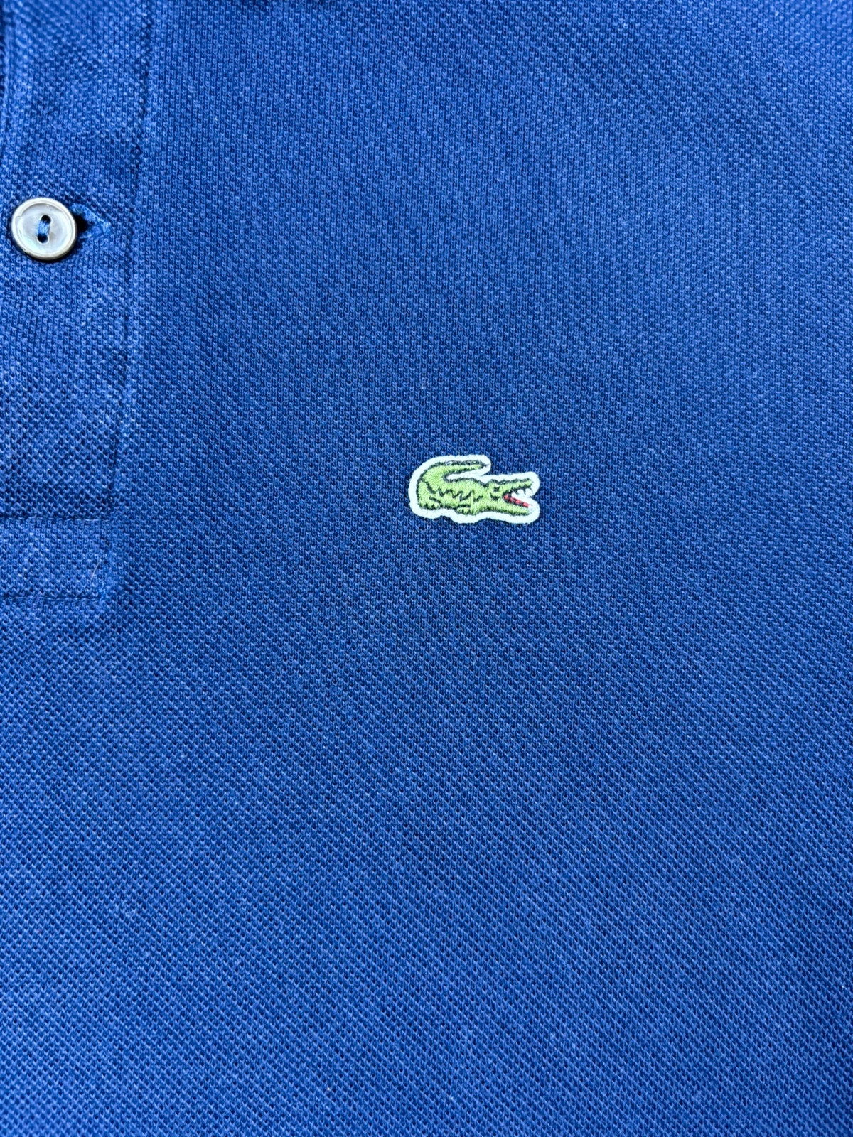 Polo manches longues Lacoste bleu marine en coton piqué – 16 ans (176 cm) / S – Lacoste – taille 16 ans / 176 cm 2
