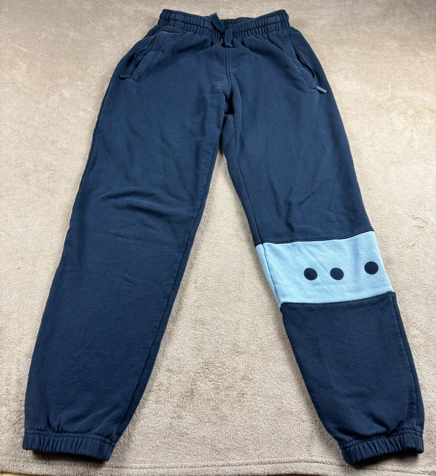 Pantalon de jogging Adidas Originals épais bicolore bleu marine - Taille S