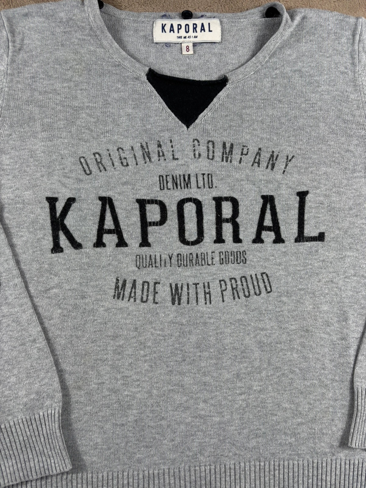 Pull léger Kaporal gris 8 ans garçon – Kaporal – taille 8 ans / 128 cm 2