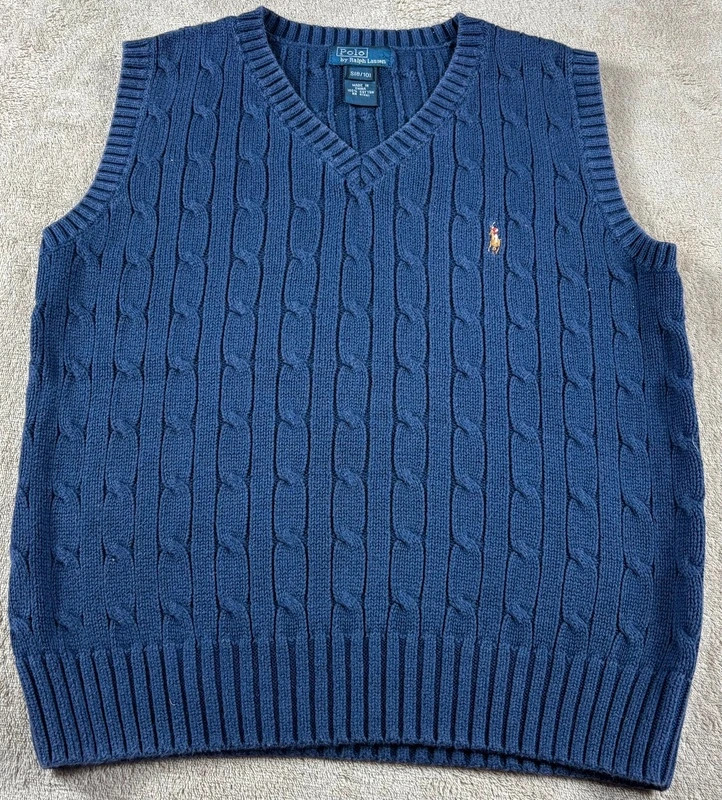Gilet sans manches Polo Ralph Lauren bleu marine M / 10 ans