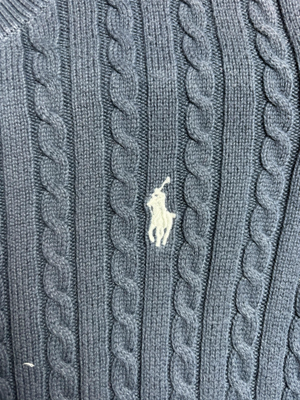 Gilet cardigan maille torsadée bleu marine Polo Ralph Lauren 7 ans / S – Ralph Lauren – taille 7 ans / 122 cm 3