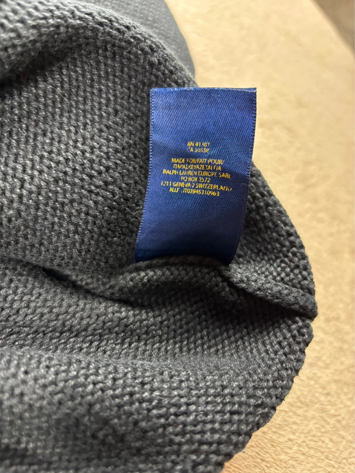 Pull demi-zip Polo Ralph Lauren noir 8 ans – Polo Ralph Lauren – taille 8 ans / 128 cm 4