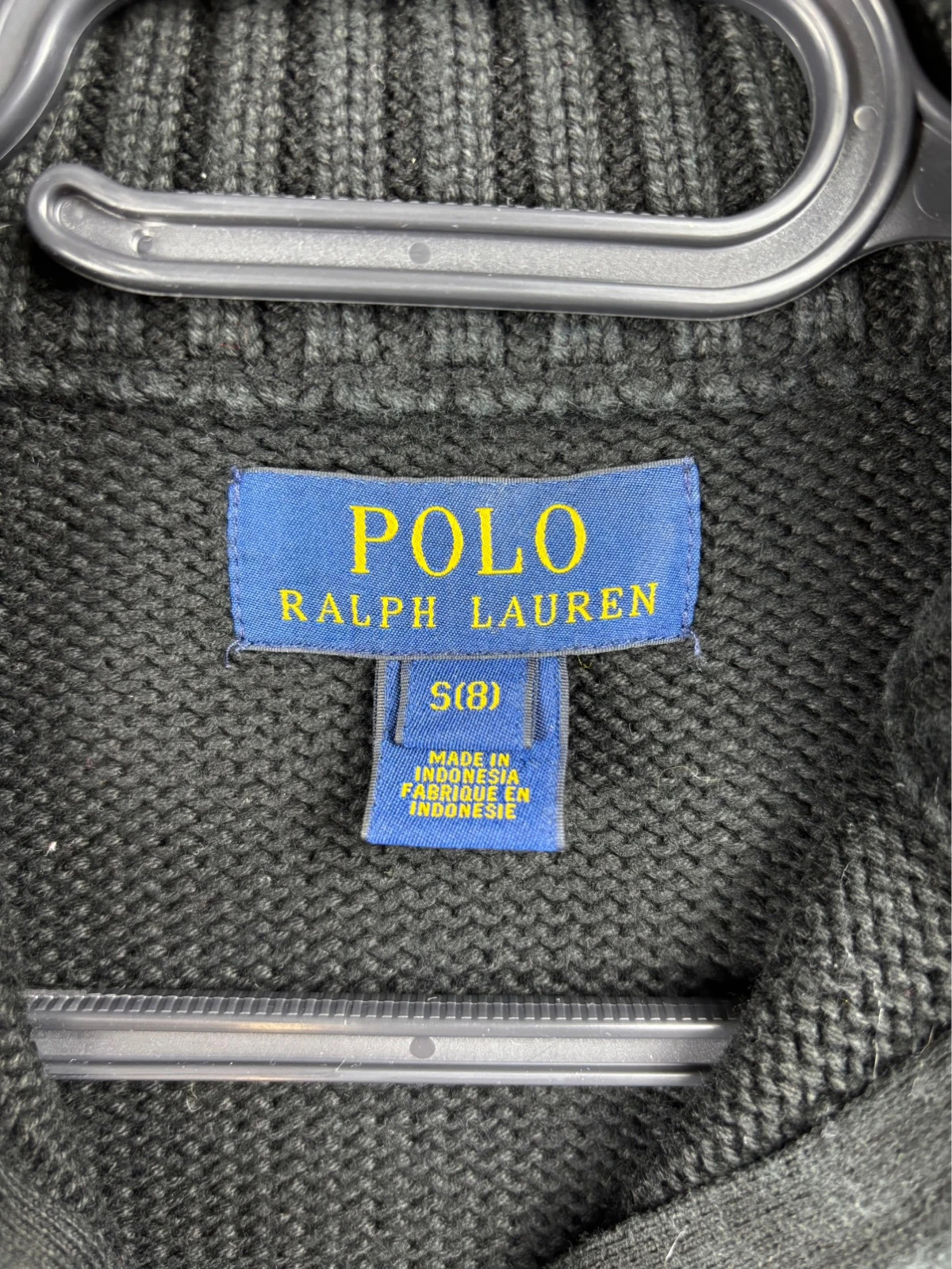 Pull demi-zip Polo Ralph Lauren noir 8 ans – Polo Ralph Lauren – taille 8 ans / 128 cm 3