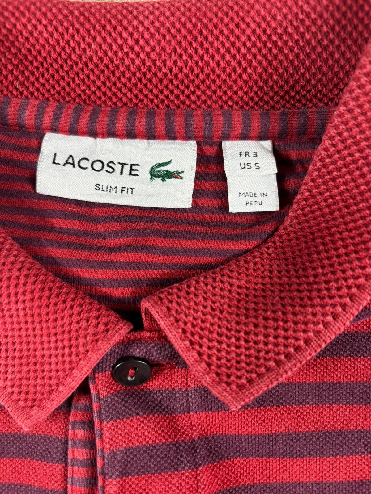 Polo rayé Lacoste Slim fit Taille S FR3 – Lacoste – taille S 5