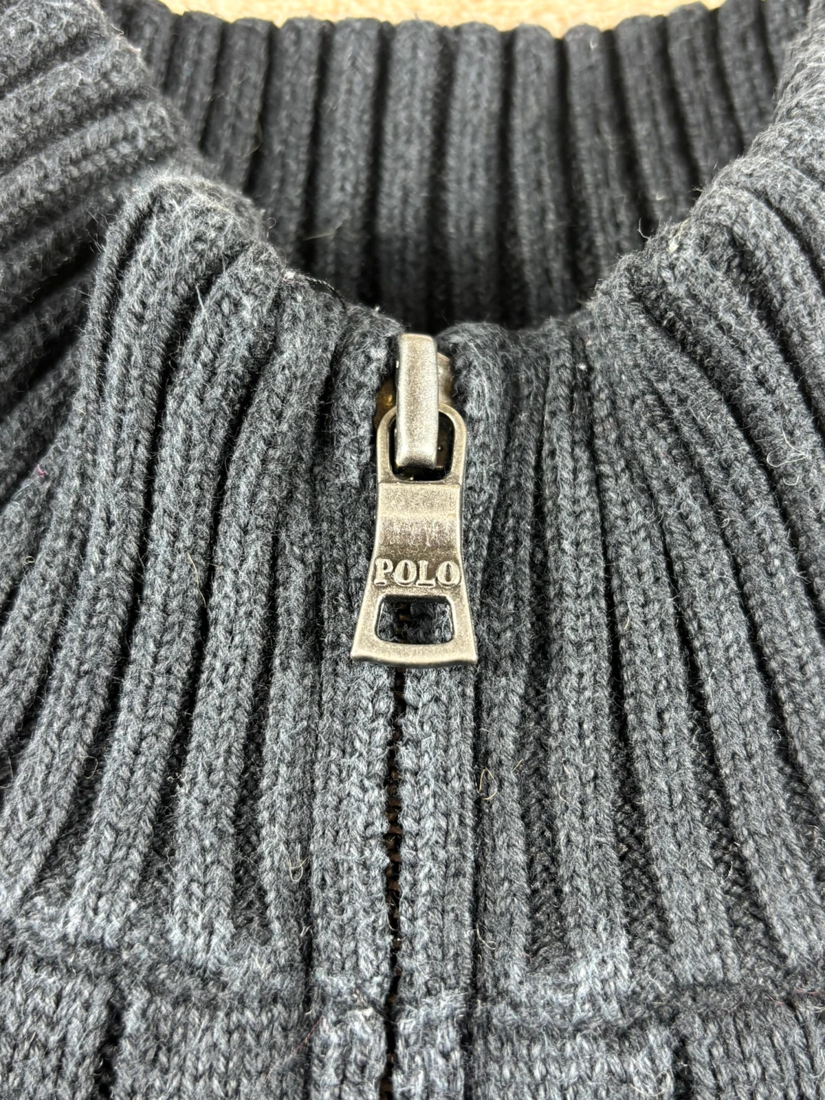 Pull torsadé col zippé Polo Ralph Lauren noir Taille 7 ans – Ralph Lauren – taille 7 ans / 122 cm 4