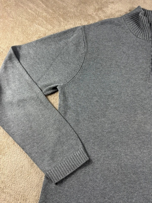 Pull Tommy Hilfiger gris zippé col montant taille S – Tommy Hilfiger – taille S 3