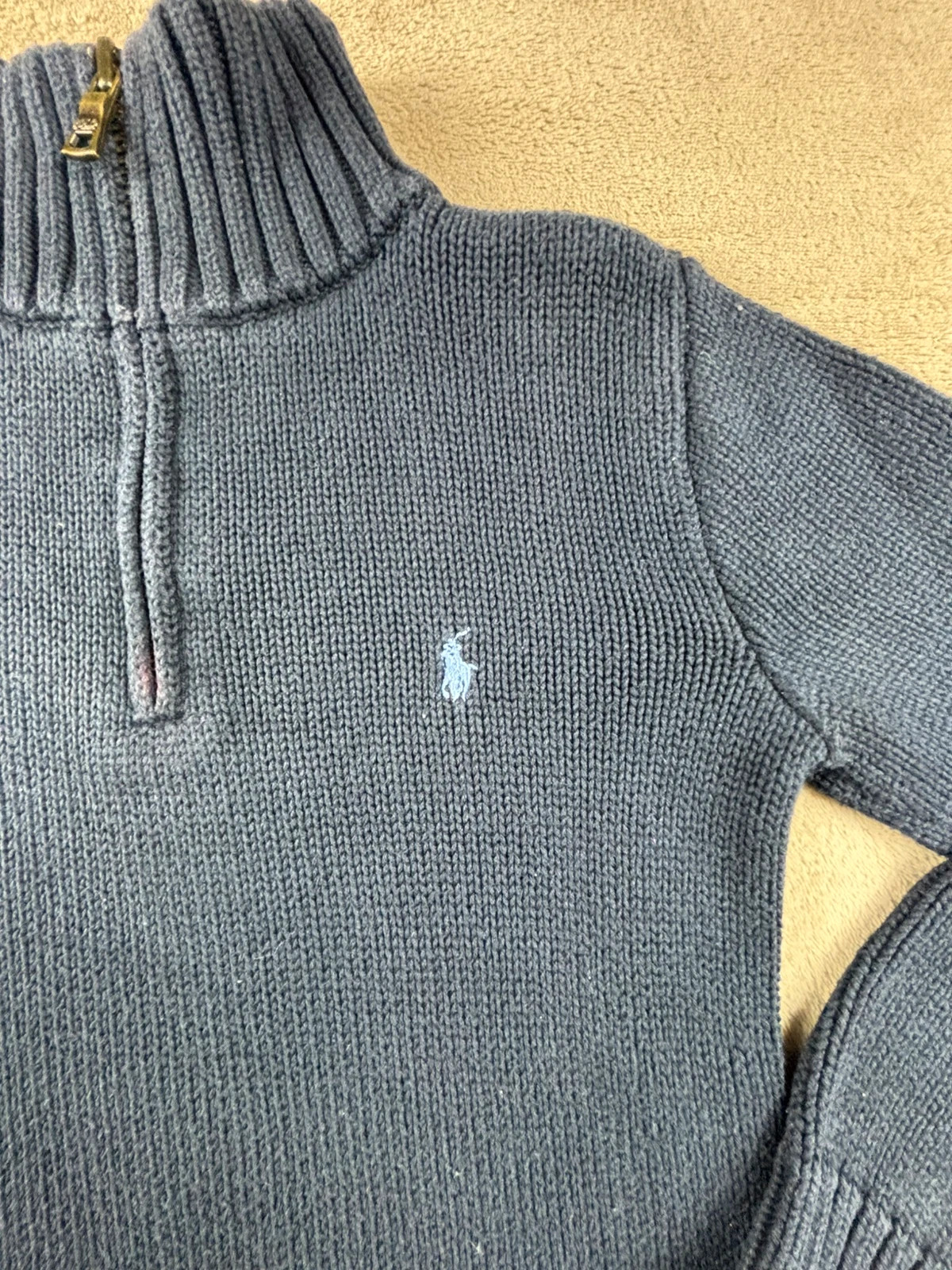 Pull col zippé Polo Ralph Lauren 6 ans - Bleu marine – Polo Ralph Lauren – taille 6 ans / 116 cm 3