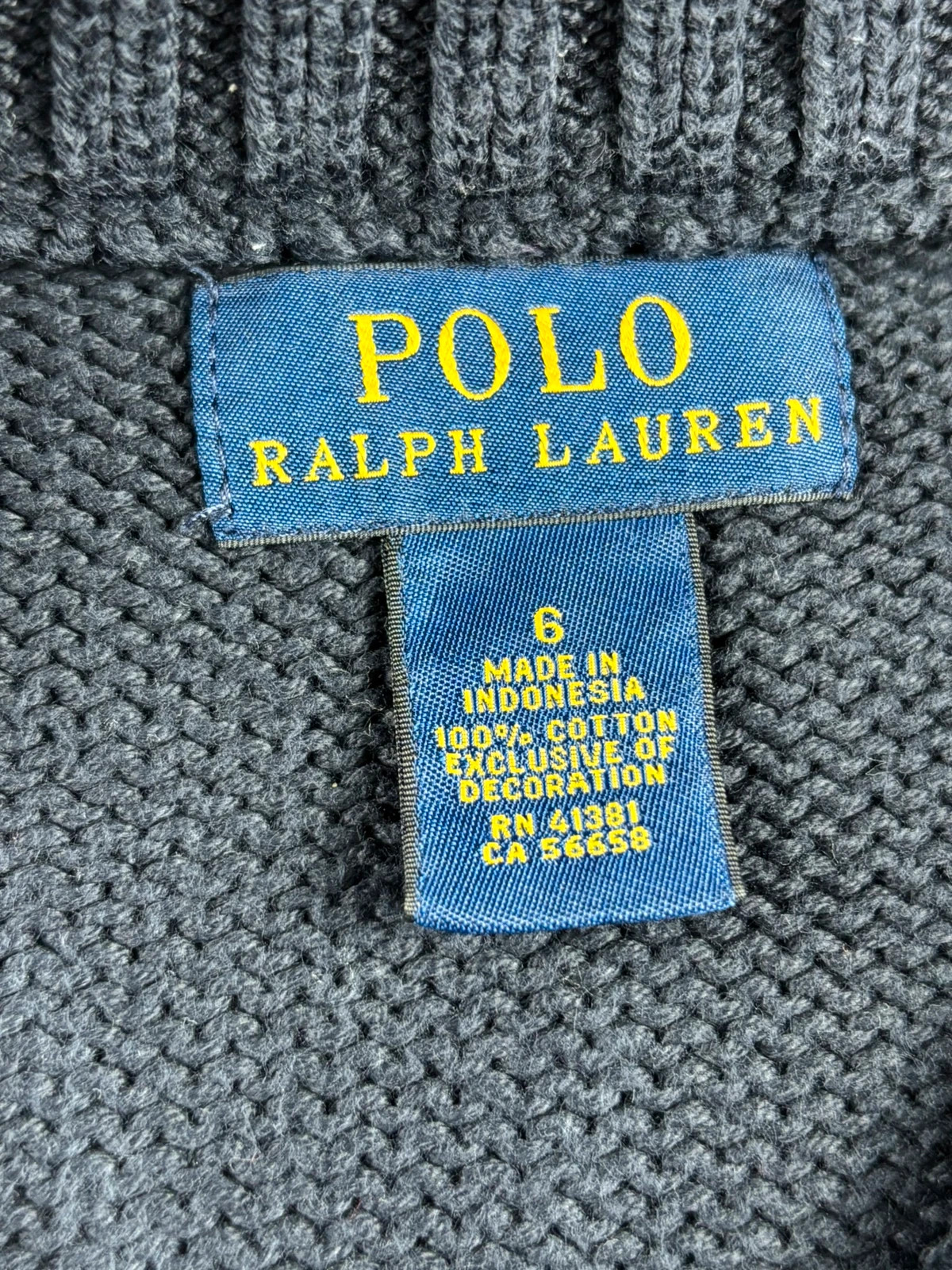 Pull col zippé Polo Ralph Lauren 6 ans - Bleu marine – Polo Ralph Lauren – taille 6 ans / 116 cm 5