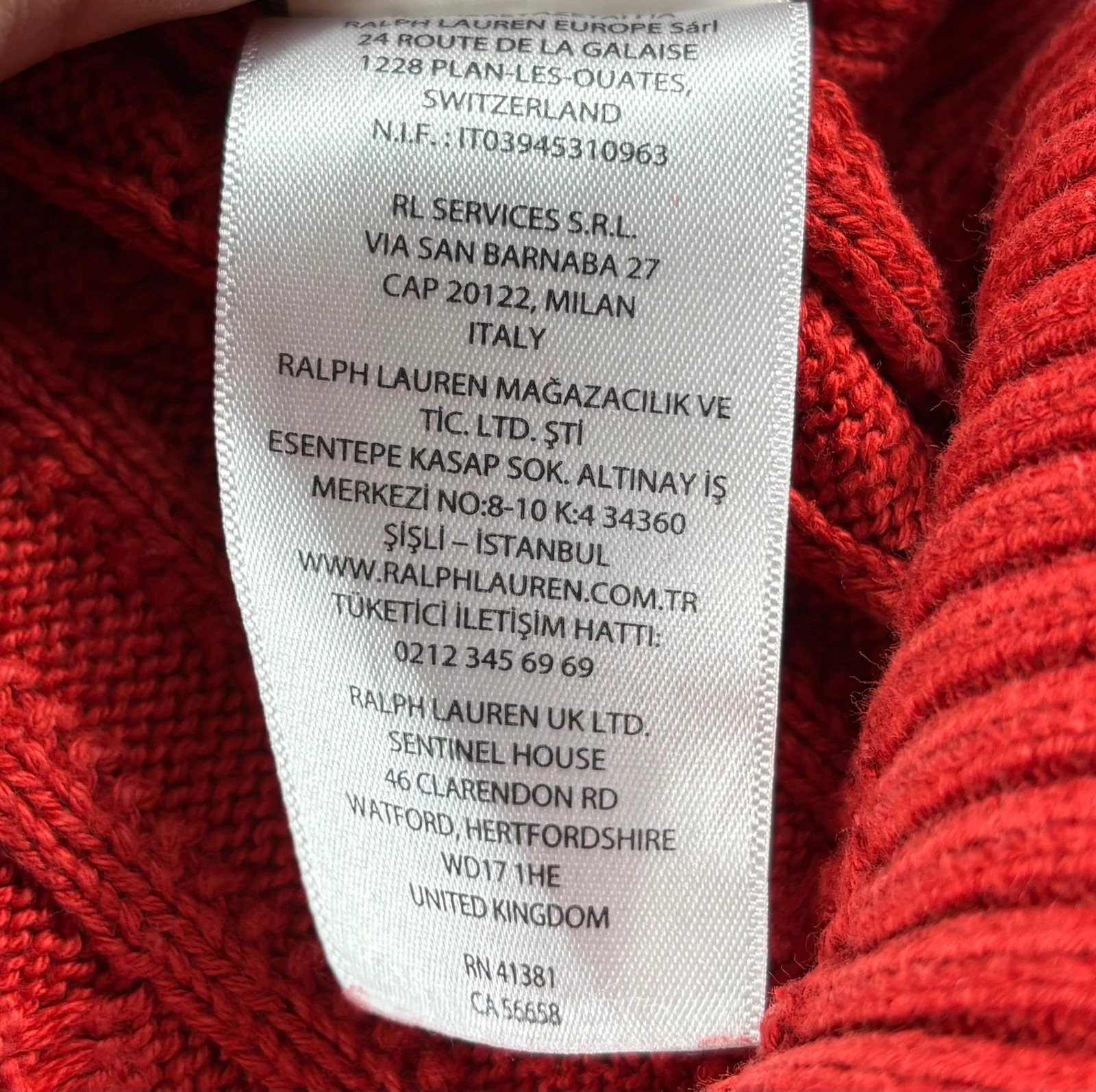 Pull rouge Polo Ralph Lauren 8-10 ans M torsadé – Polo Ralph Lauren – taille 10 ans / 140 cm 5