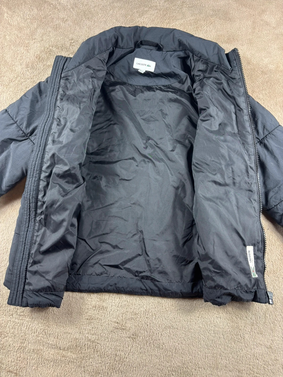 Doudoune légère Lacoste noire matelassée 10 ans 140 cm blouson manteau garçon – Lacoste – taille 10 ans / 140 cm 4