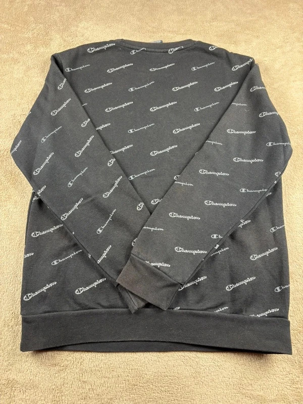 Sweat Champion noir logo all-over - 13-14 ans (XL) – Champion – taille 14 ans / 164 cm 5
