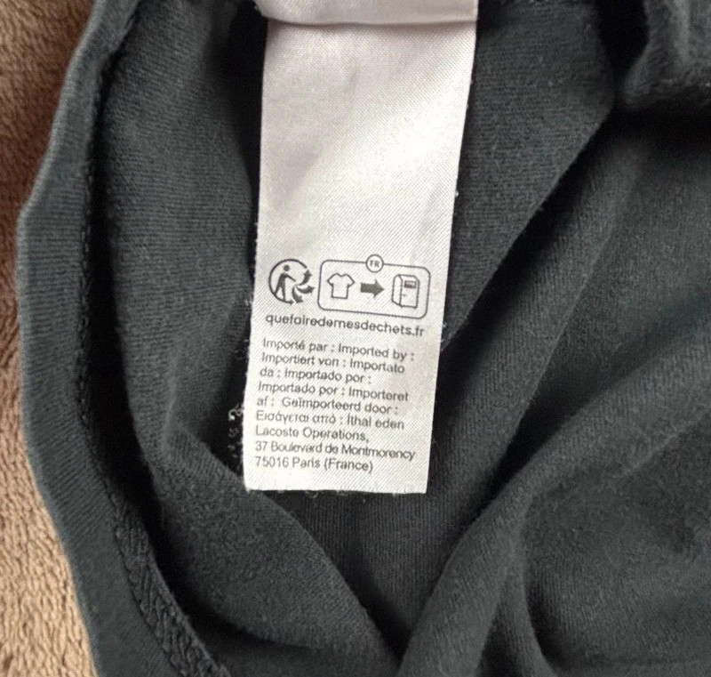 T-shirt Lacoste noir - Enfant / 14 ans – Lacoste – taille 14 ans / 164 cm 4