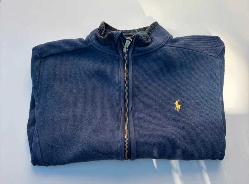 Gilet zippé Polo Ralph Lauren bleu marine - Taille L enfant 16 ans / 180/100A