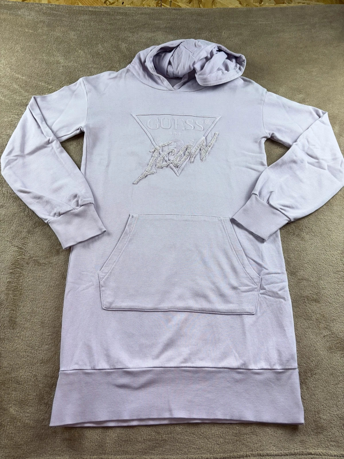 Robe sweat à capuche Guess lilas taille 14 ans